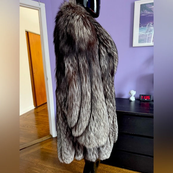 Frederick Gelb black silver fox fur coat - Picture 7 of 15